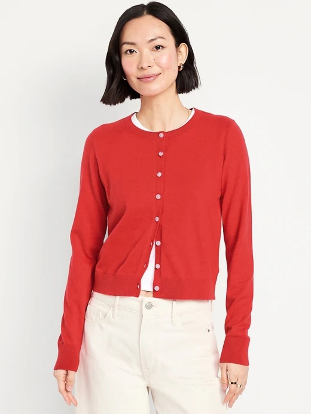 NWT Old Navy SoSoft Lite Cropped Women's Lava Flow Color Cardigan Size XL